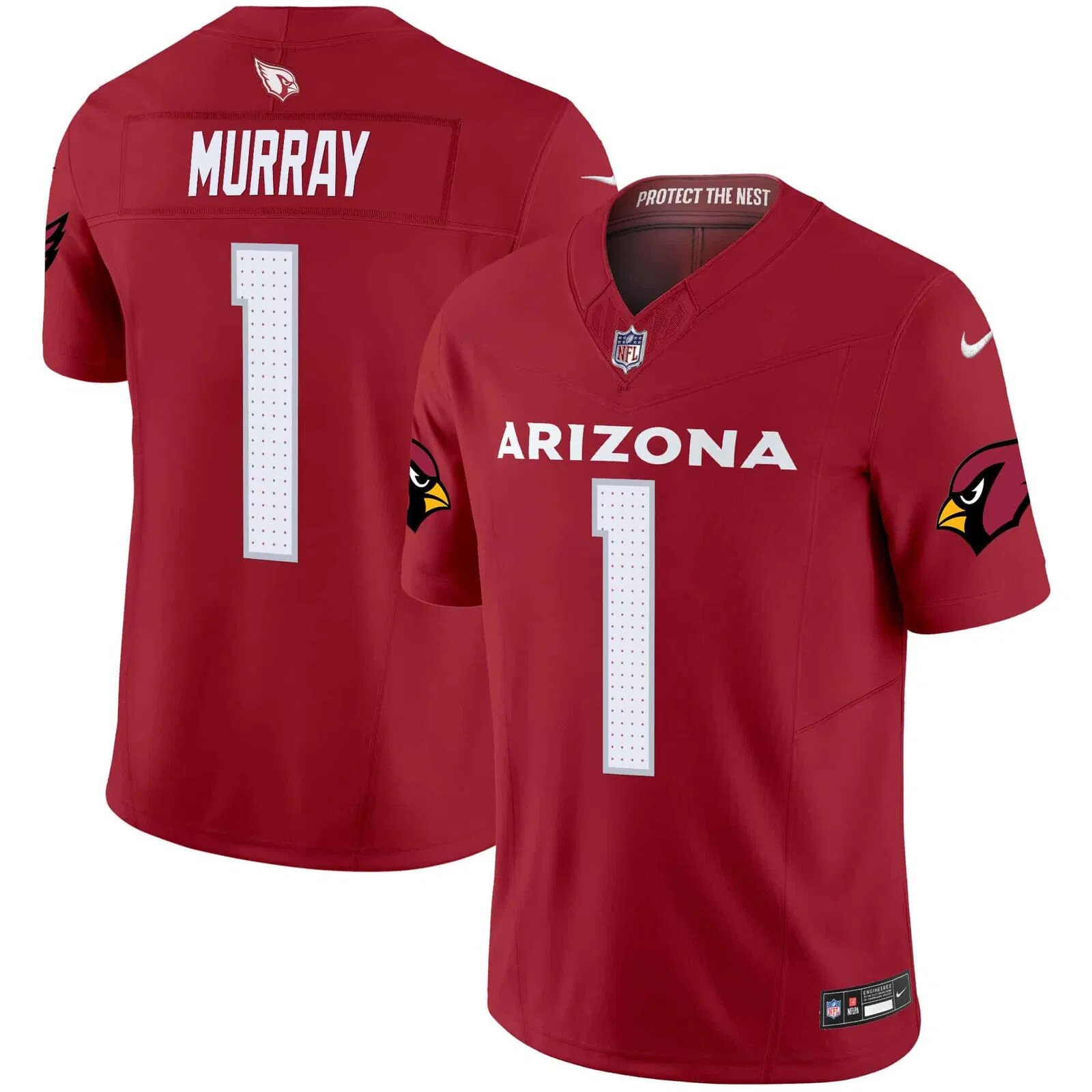 Men Arizona Cardinals #1 Murray Red Nike 2024 Vapor Limited NFL Jersey